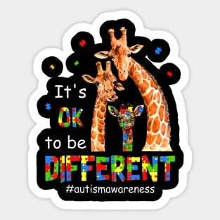 Autism Awareness Teacher Its Ok To Be Different Sticker